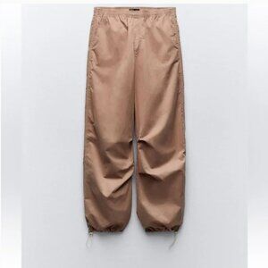 Zara nylon parachute pants